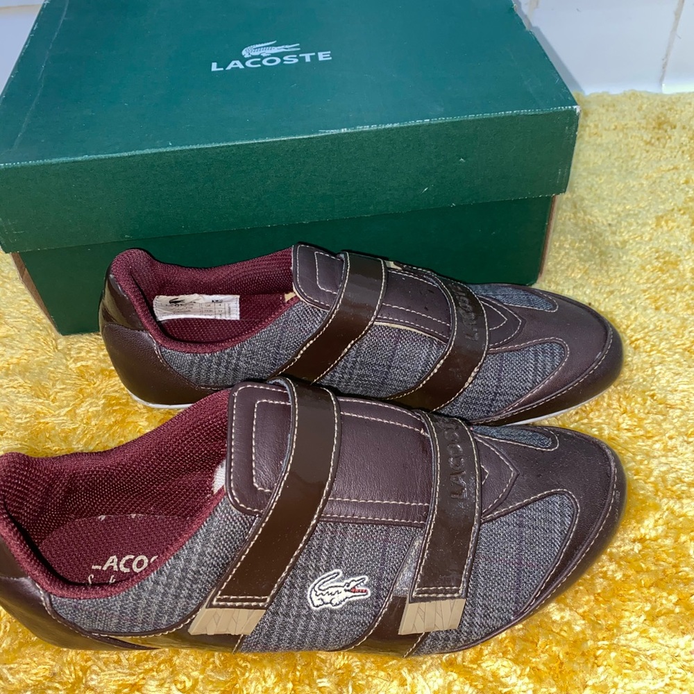 Brown Lacoste sneakers